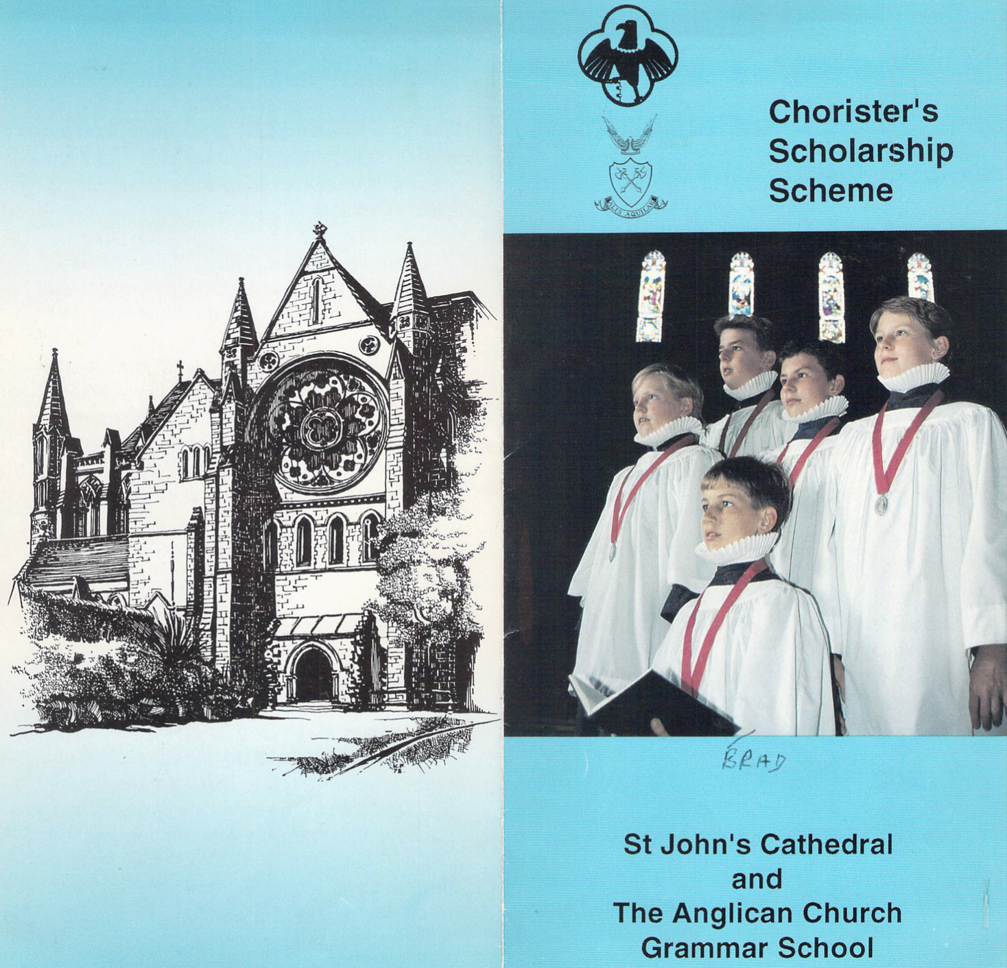 Advertisement for the Chorister's Scholarship Scheme which I applied for in 1987